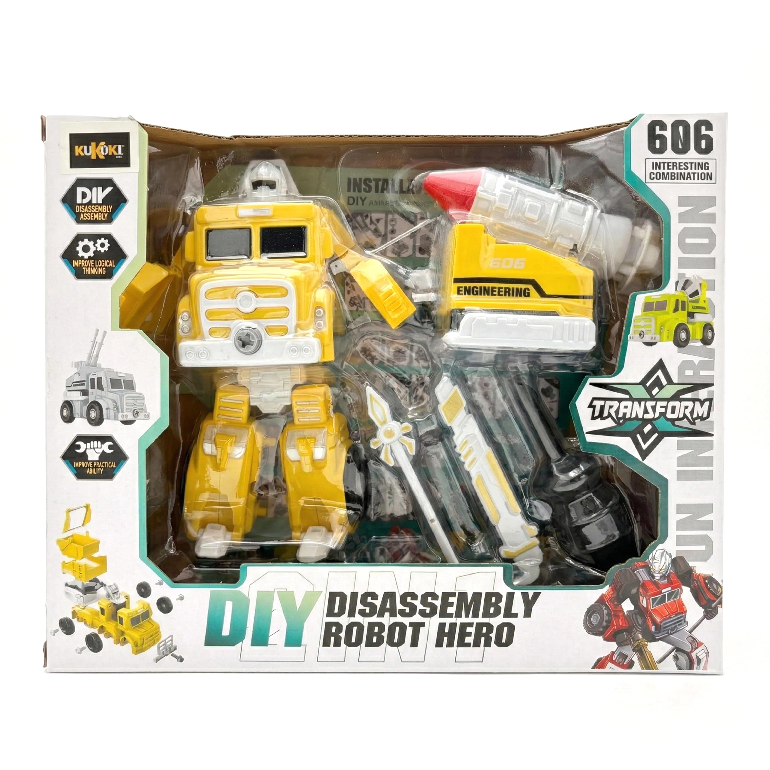 606 Diy Disassembly Robot Hero - 2-in-1 Teal