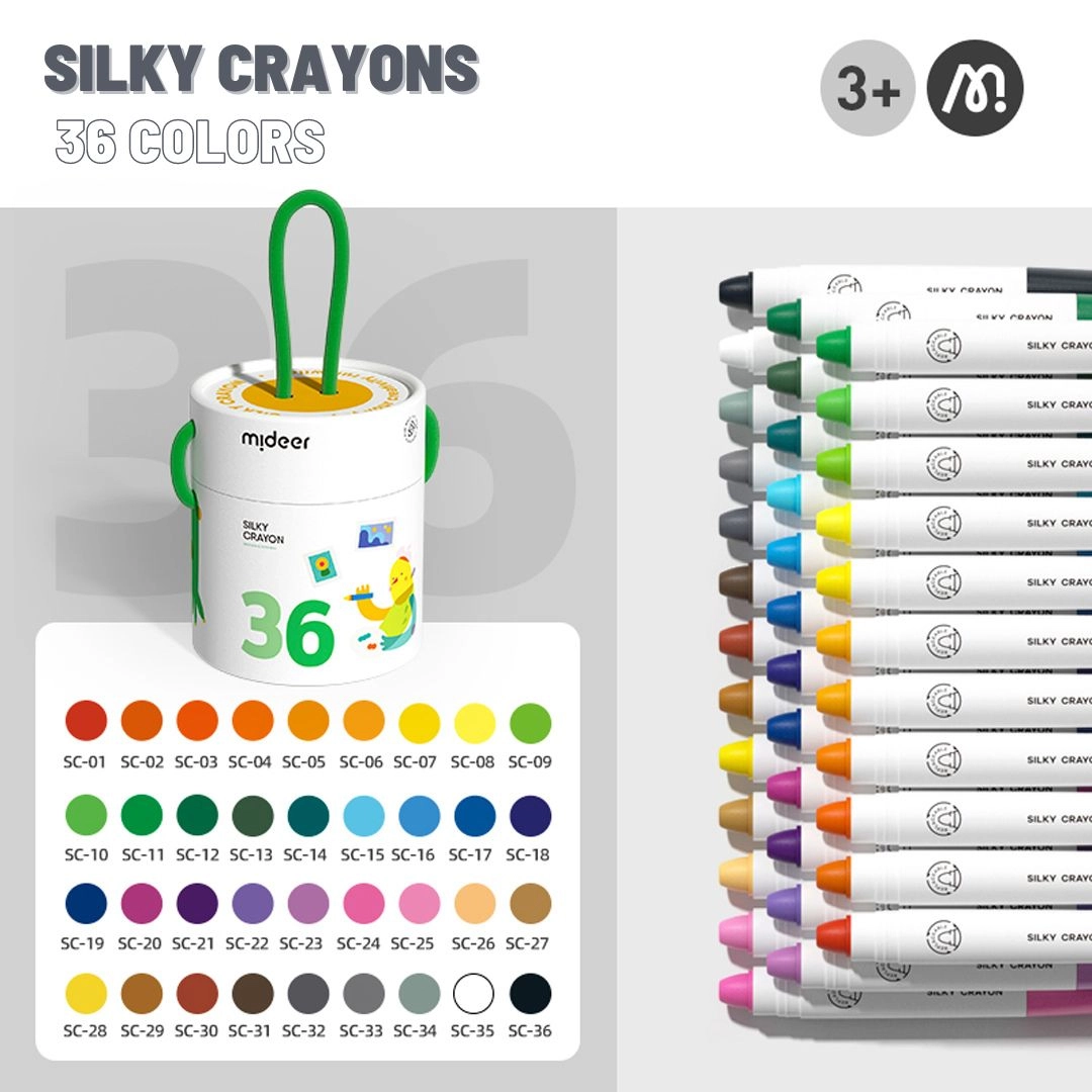 Washable Rotary Crayons - 36 Colours
