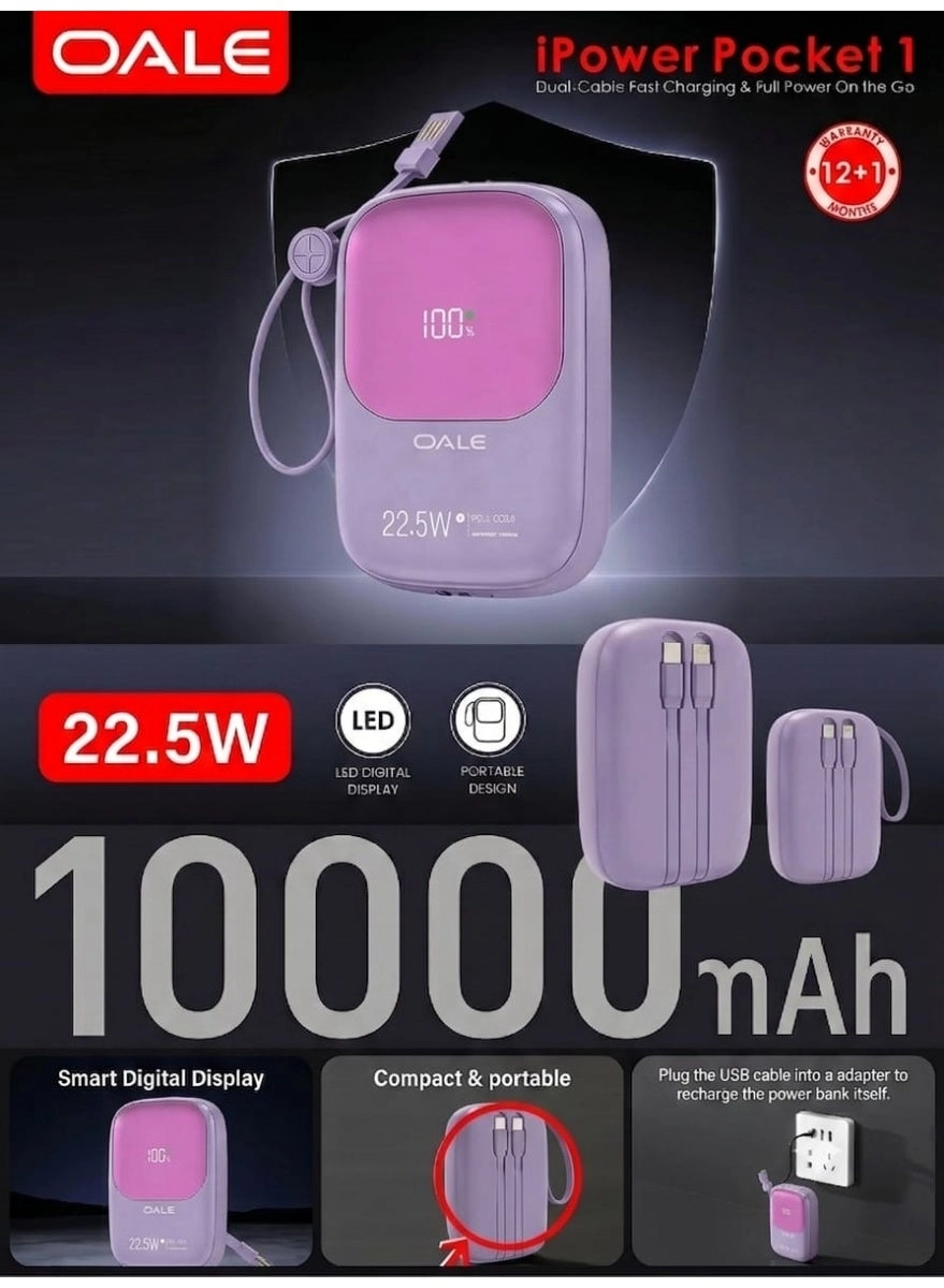 Power Bank - 10000mAh 22.5W