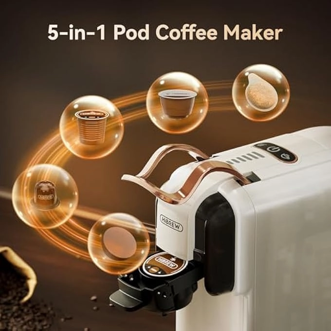 5-in-1 Capsule Espresso Machine & Milk H2B M1A