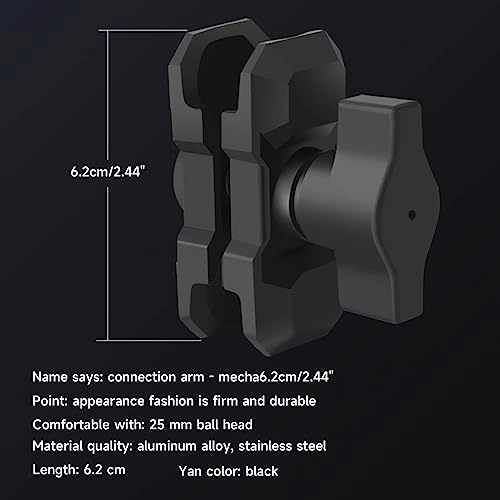 Double Socket Arm - Aluminum 1-Inch Ball Mount Base