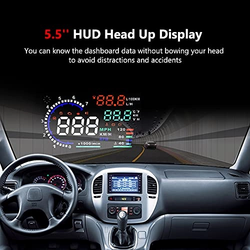 HUD Head Display - 5.5'' OBDII/EUOBD