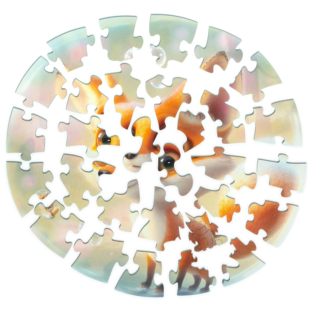 Fox Bubblezz Wooden Puzzle (4107390-Fox_Bubblezz) - 30 pcs