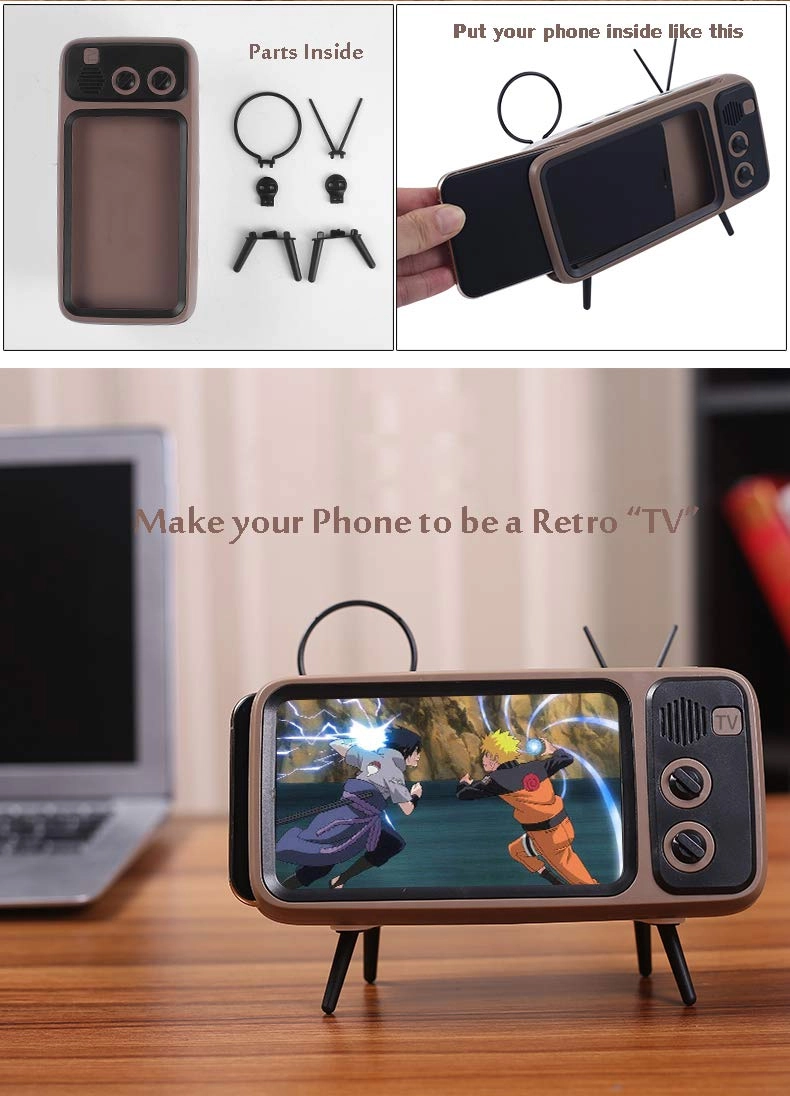 Retro TV Style Stand Holder - Universal For iPhone X 6 6s 7 8 Plus Xs XR 11 Pro Max