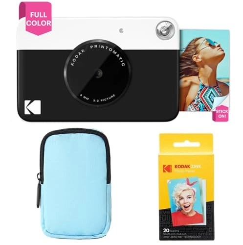 Printomatic - Full-Color Instant Print 5MP + Deluxe Camera Case + Photo Album + Zink Paper - 20 Sheets