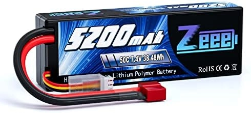 zeee 2S LiPo Battery Hard Case - 5200mAh 7.4V 50C