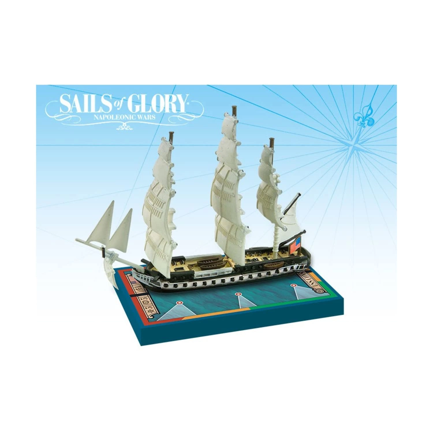 Ares Games USS Constitution - Ship Pack pre painted 1/1000 scale model