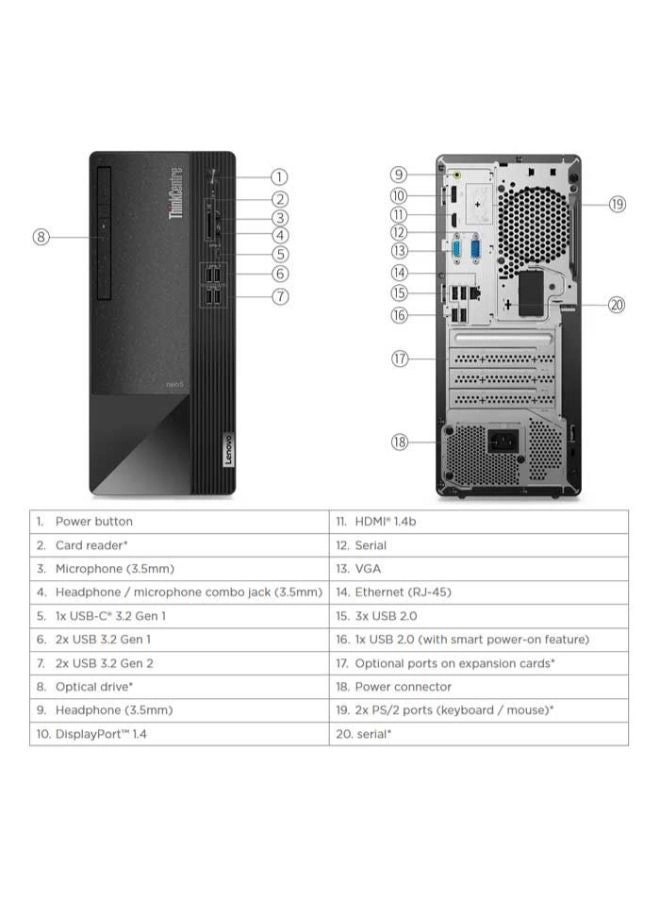 ThinkCentre Neo 50t Gen 3 - 8GB 512GB i7-12700