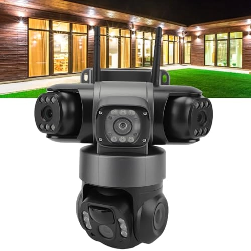 Triple Lens Solar Security Camera 1080p