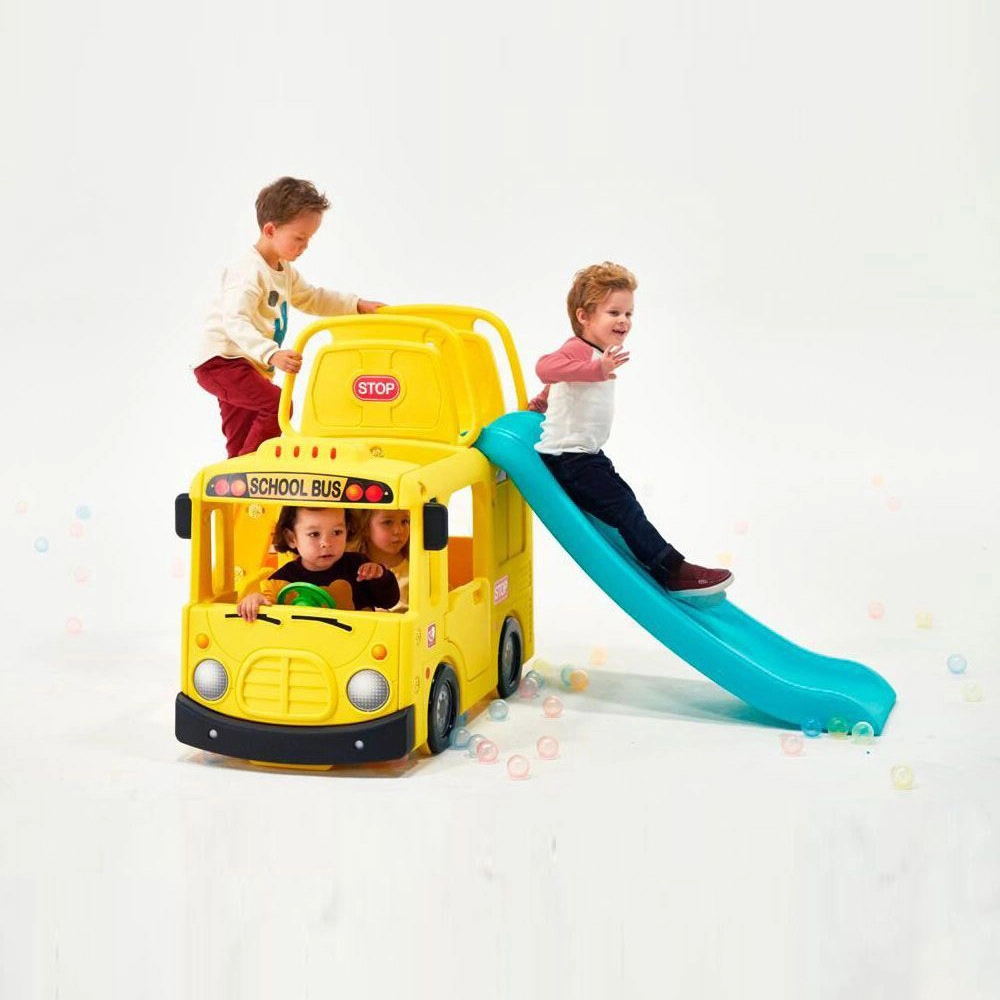 3-in-1 Little School Bus Slide Play Set - 145 x 72 x 36 cm 2 to 6 years