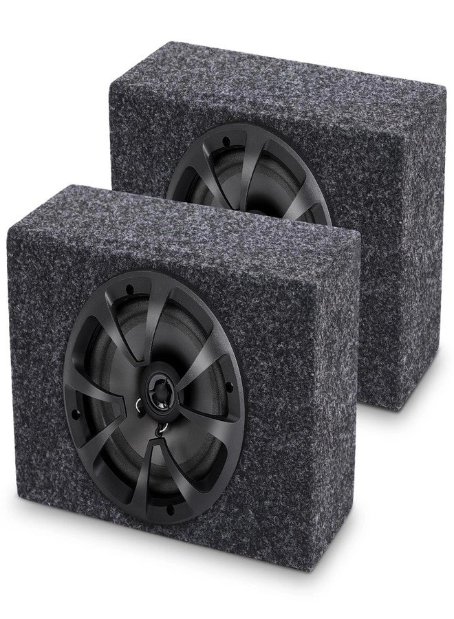Datanly Coaxial Car Audio Speakers - 6.5" 2-Way + Speaker Box - 11.61 x 7.68 x 4.92 inches