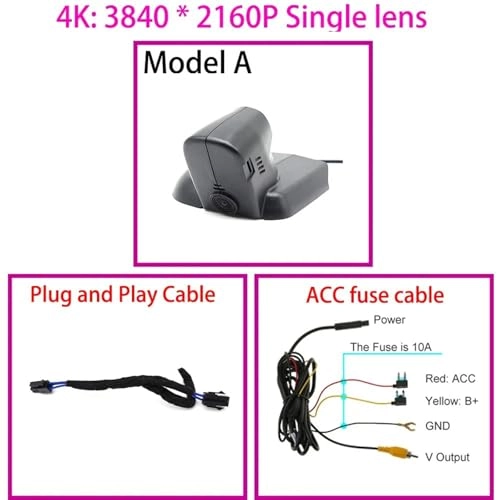 Dash Cam - 4K 2160P for Tesla Model S 60 P85 70D 85D P85D P90D P100D 2012-2024