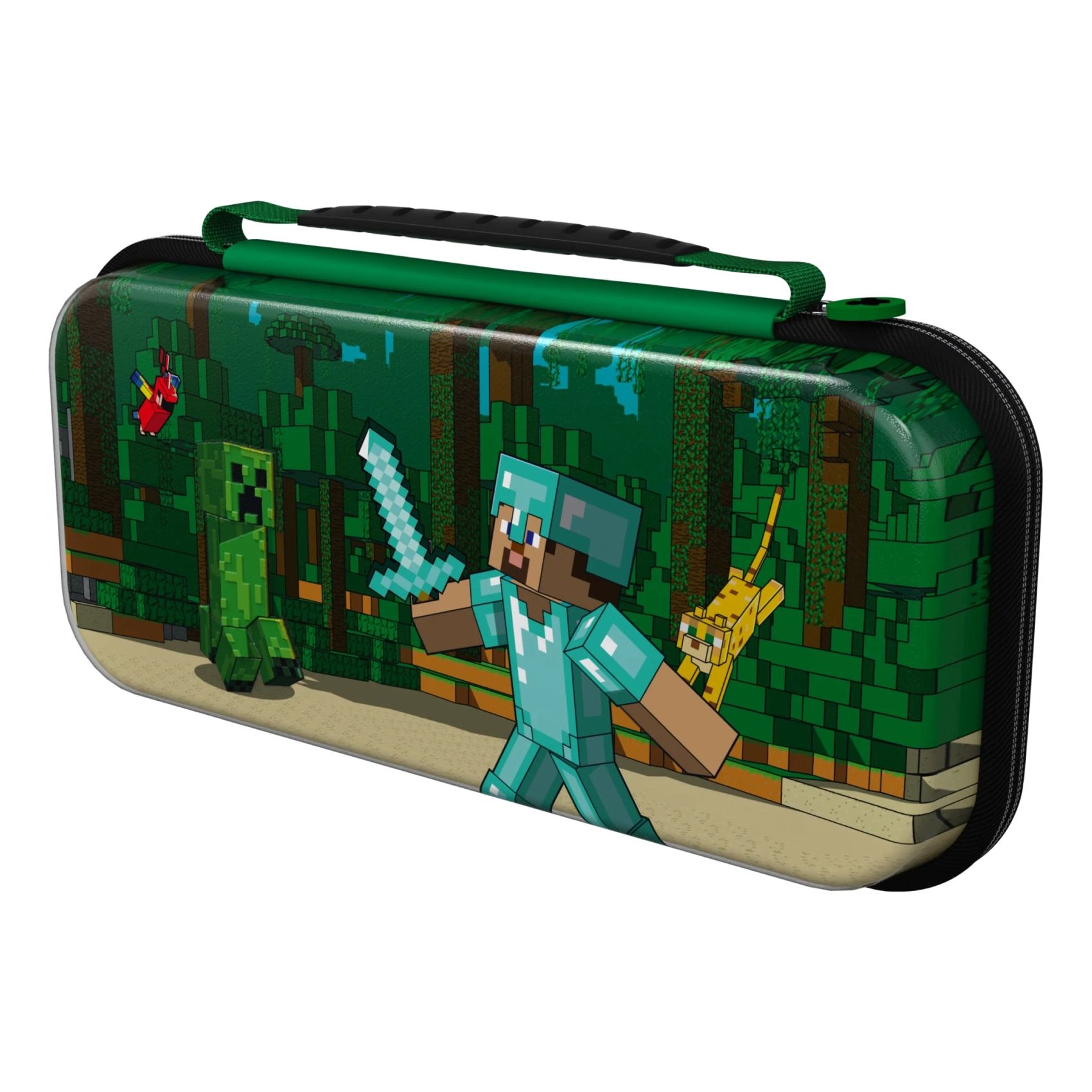 Realmz Travel Case - Nintendo Switch Minecraft Forest Battle Glow in the Dark
