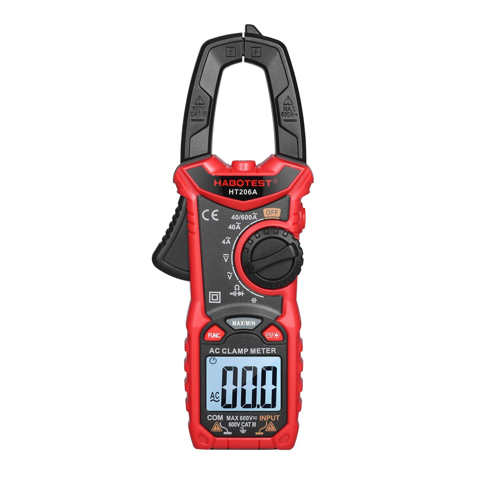 6000 Counts Digital Clamp Meter - 600.0A 26mm