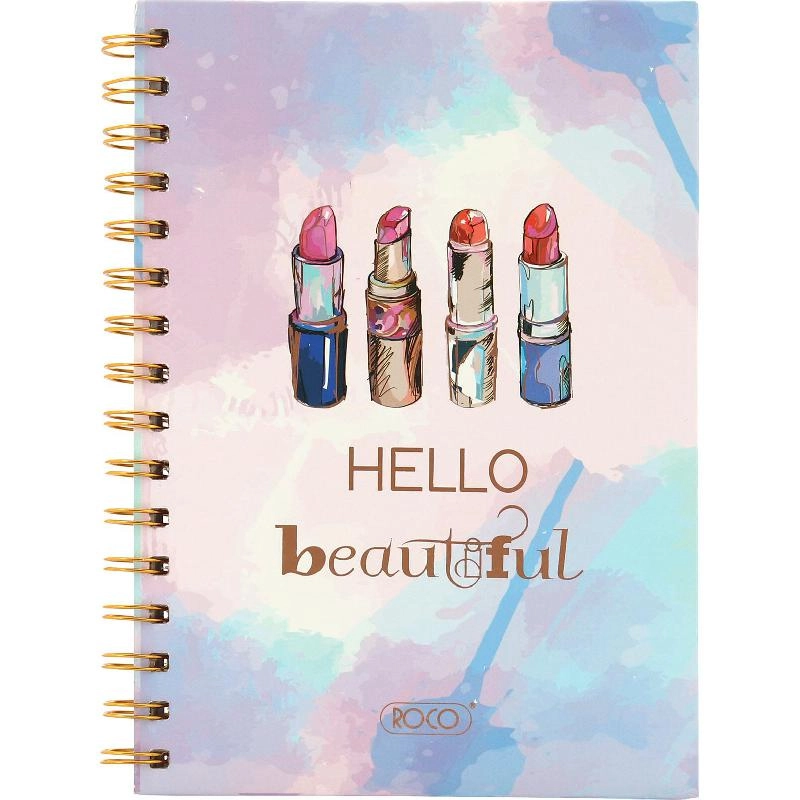 Notebook 19 X 26 cm Spiral - Grid 100 Sheets