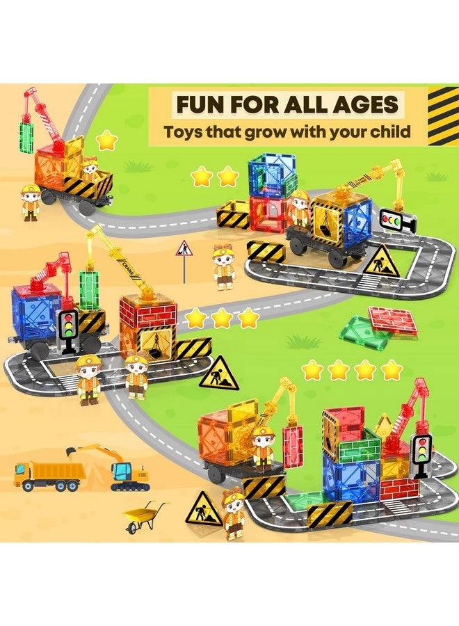 Magnetic Tiles - 2 Cranes Car