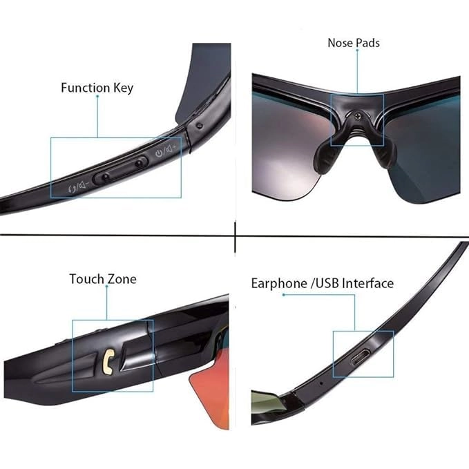 Smart Sunglasses - Bluetooth Polarized Lenses Stereo Sound Bundle