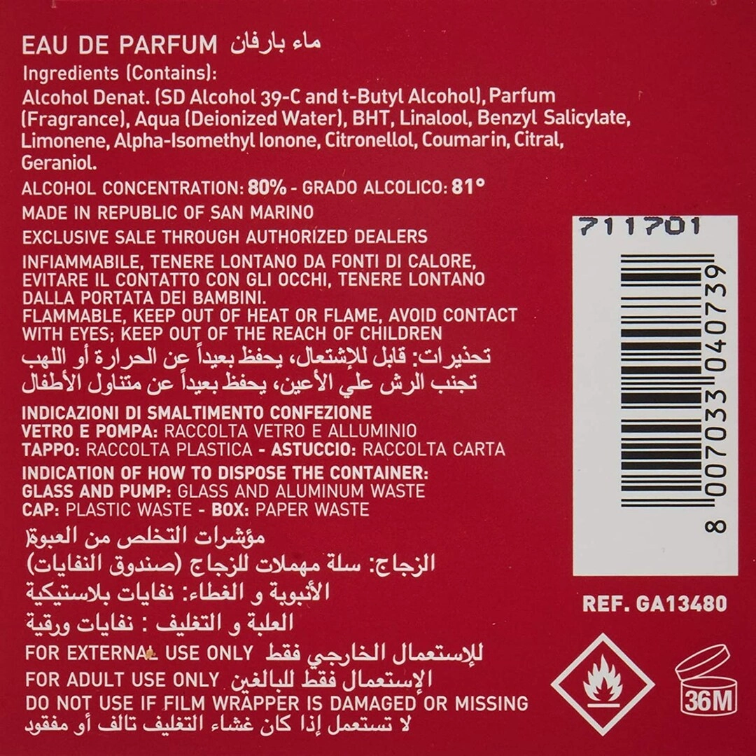 Red - Eau de Parfum 3.4 Fluid Ounces