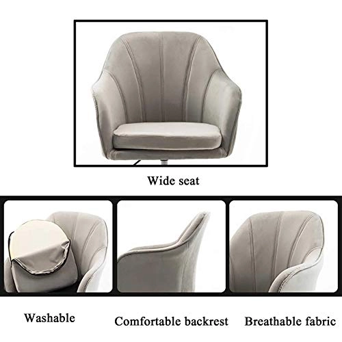 Velvet Task Chair - Adjustable Swivel Rolling Purple