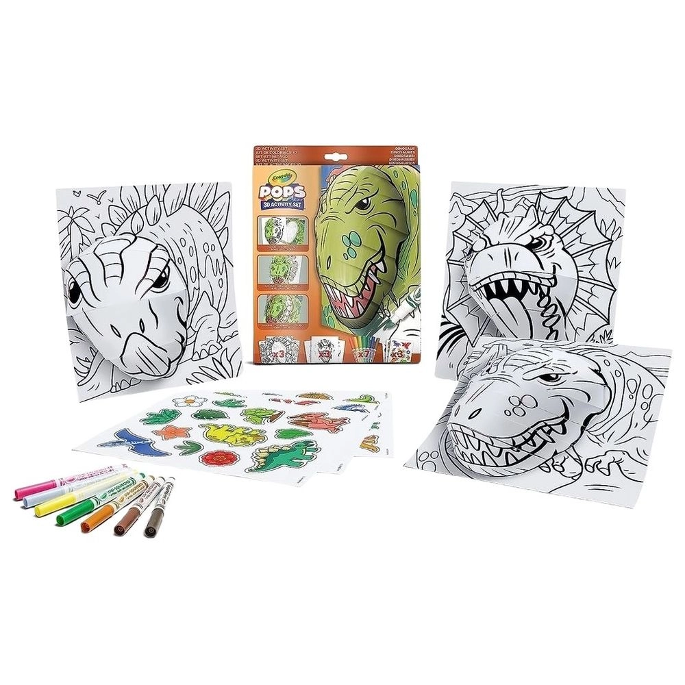Pops 3D Dinos - 7 washable markers