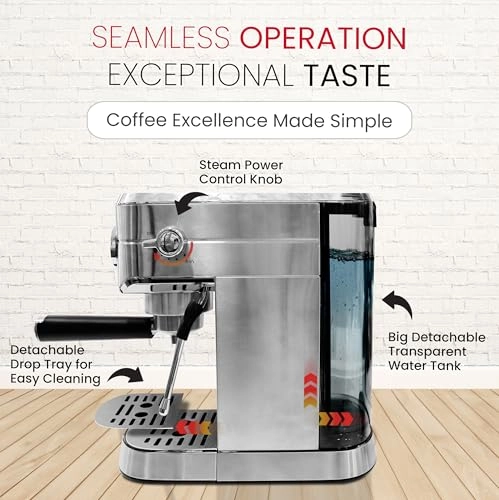 NCM15 Espresso Machine 15-Bar ThermoBlock Grinder & Cappuccino
