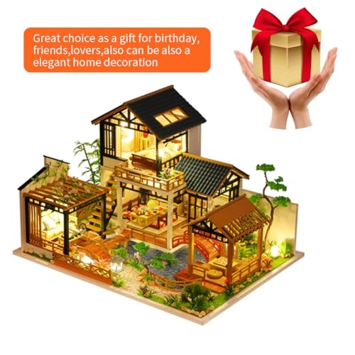 Miniature Wooden Dollhouse Furniture Kit - Creative Room 1:24