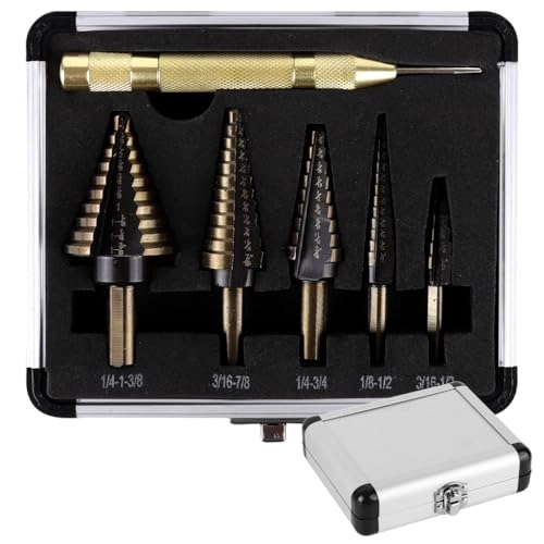 Serplex Step Drill Bits - HSS High Speed Steel 6PCS 432MM420 MM412MM6MM8MM3MM