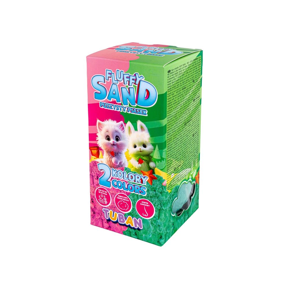 Fluffy Sand - 2 x 70g Pink & Green