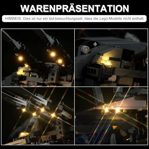 LED Light Kit for LEGO 10327 Dune Atreides Royal Ornithopter - ABS Plastic, Copper