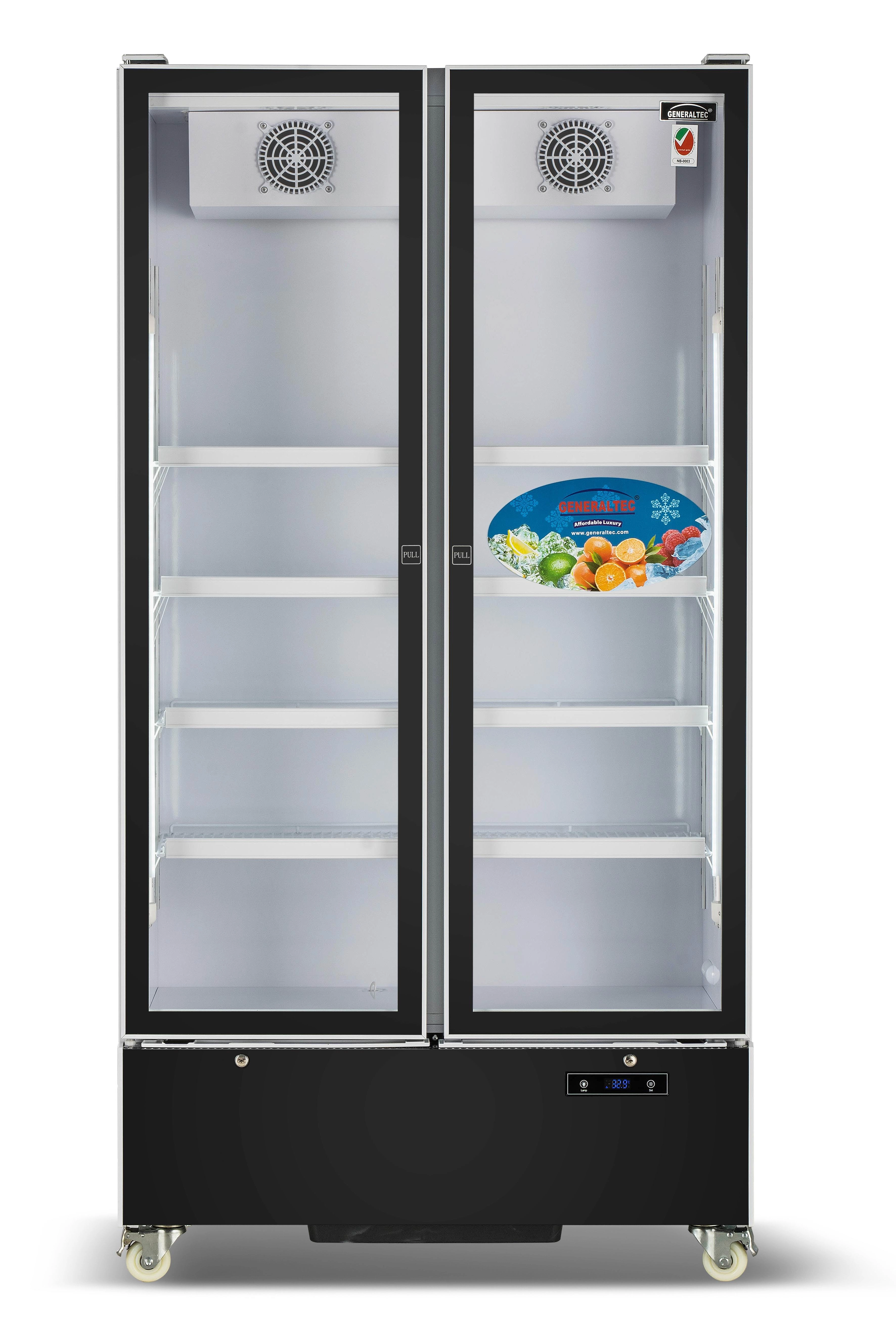 Noor Al Fajr Electric Devices Trading GCH1220DLX - Single Glass Door Black