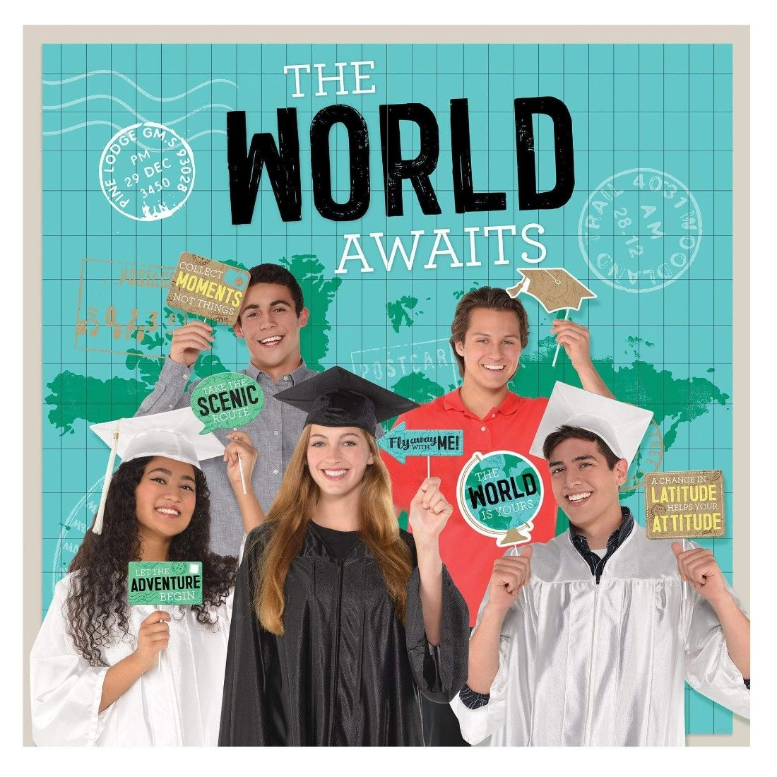 Party Zone The World Awaits Scene Setter - two-piece graduation