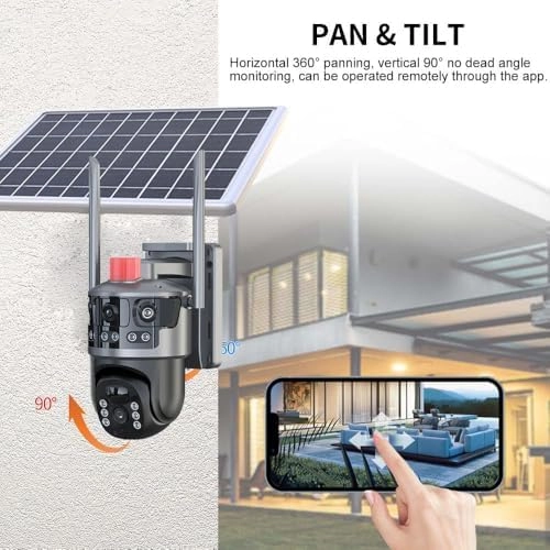 4G Solar Security Camera - 8MP 360°