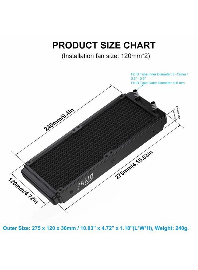 Water Cooling Radiator - 120 x 120 x 2