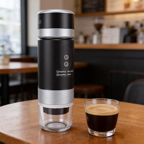 Portable Coffee Machine - 80ml ground coffee and capsules