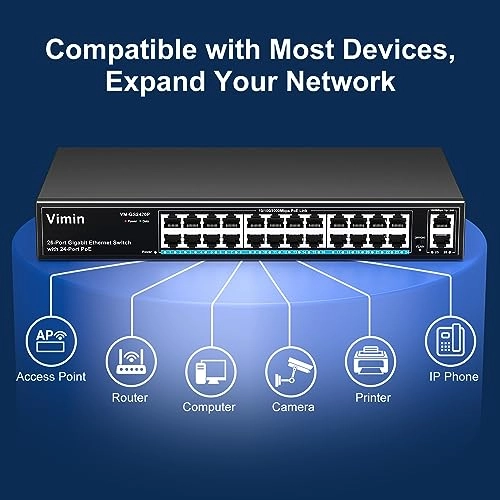 26 Port | 24xPoE+320W | 2xUPLink 26-Ports