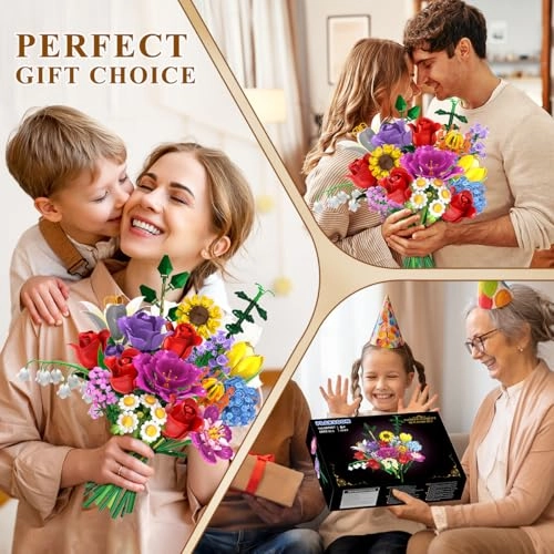 Flower Bouquet Building Set - 1015 pcs