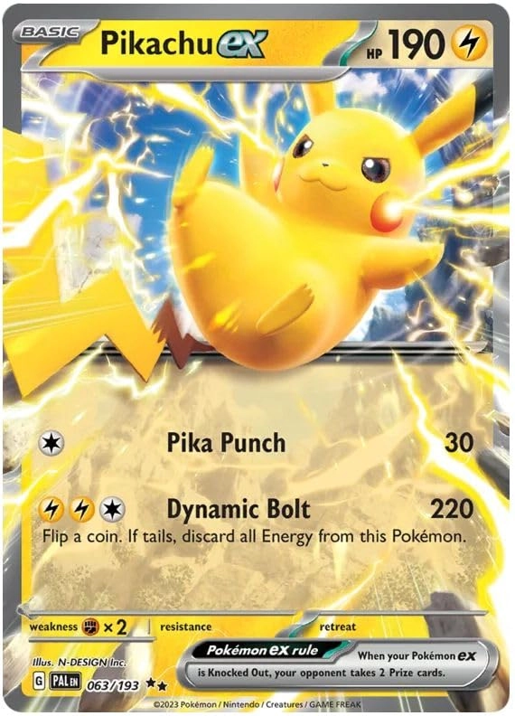 Pokémon Pikachu ex - 1x + Toploader