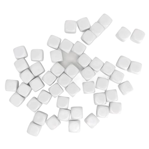 Blank Plastic Cubes - 4 years and up 50 pieces