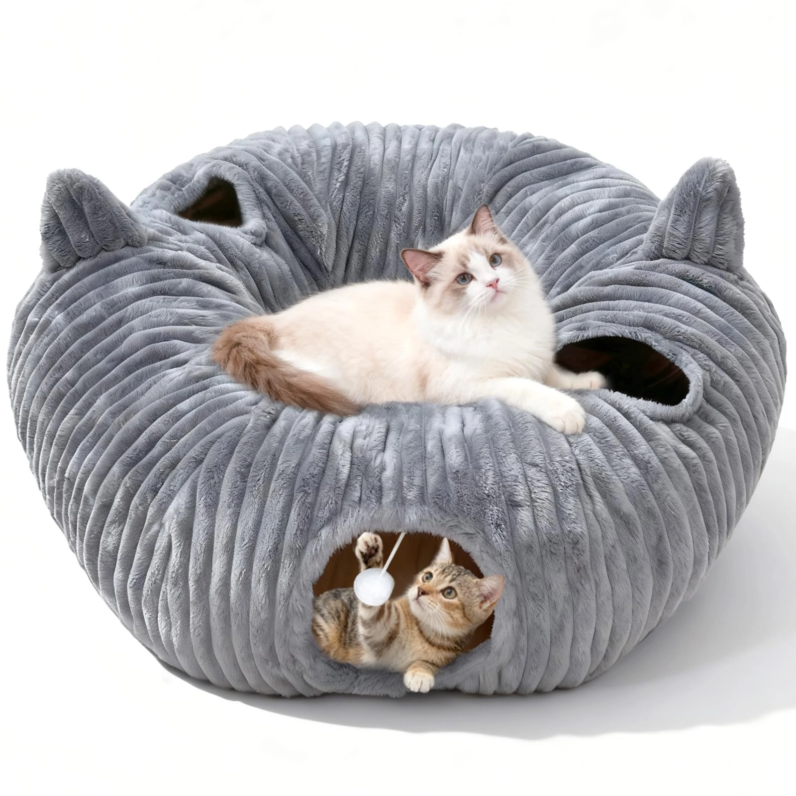 OurWarm Cat Tunnel - 33 * 33 * 11 Faux Fur