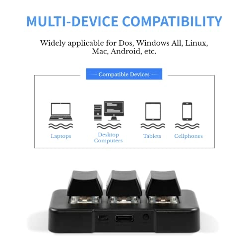 3-Key Programmable Keyboard - Wired/Wireless