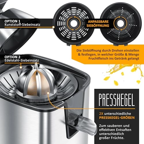 Electric citrus juicer - 1000 watts 400 Milliliters