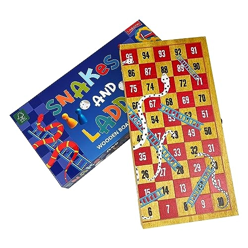 Lagoon Snakes and Ladders - Wooden Brown