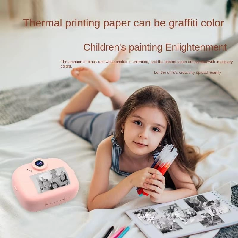 INSTANT KIDS CAMERA PRINTER - Inkless Bluetooth 2 Roll Thermal Paper
