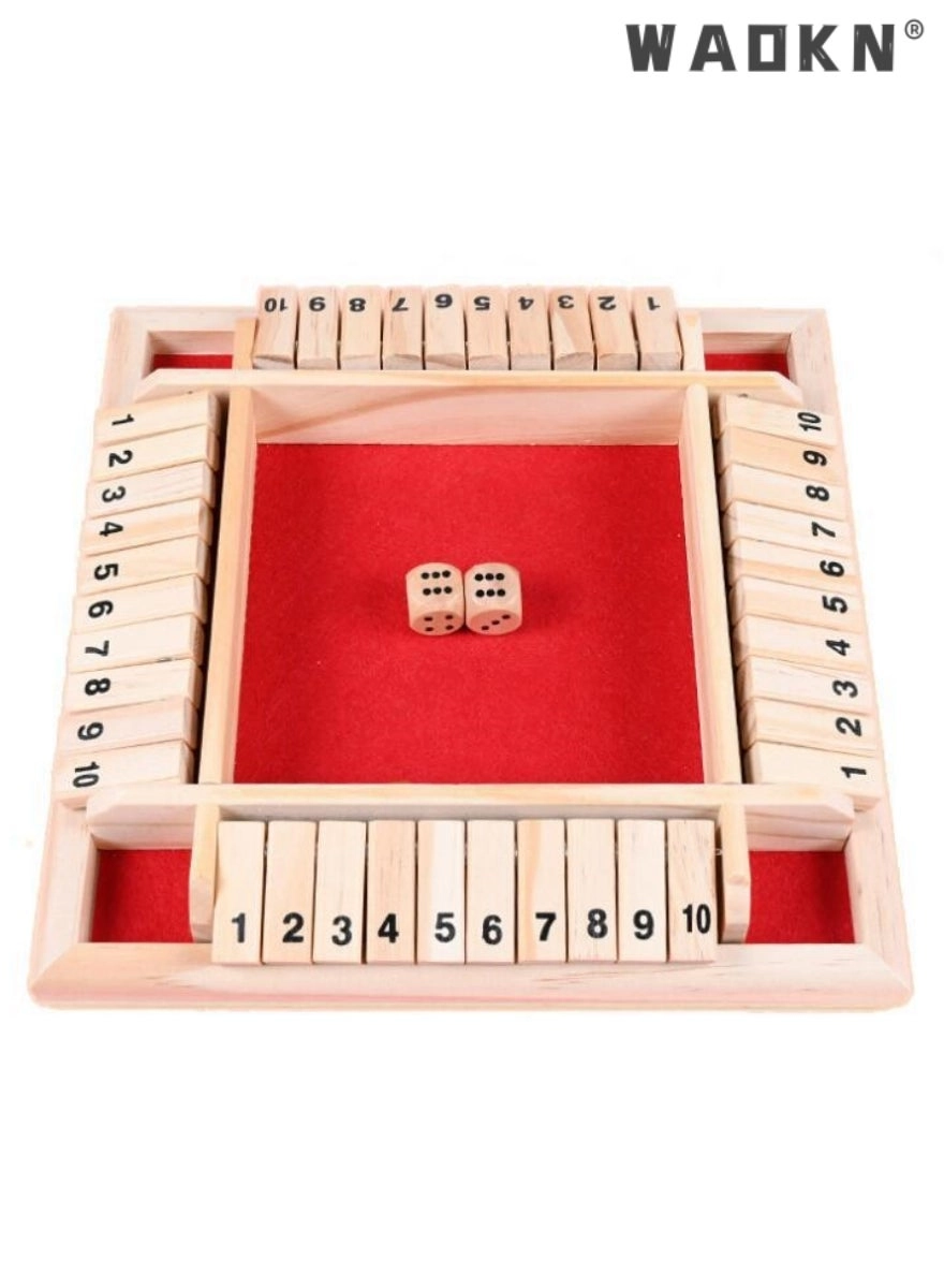 WAOKN Shut The Box - Wooden Dice Game