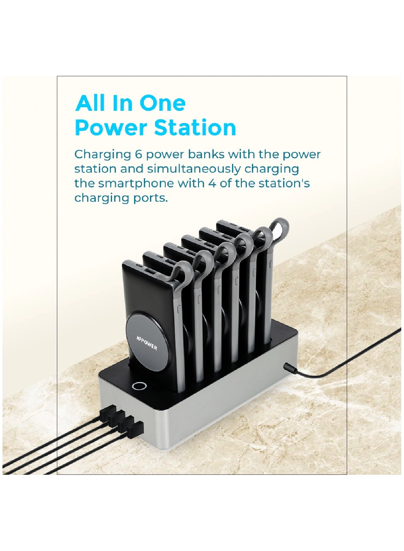 KP-PS-166W - 10000mAh 5V--3A(MAX) QC 4 Wireless