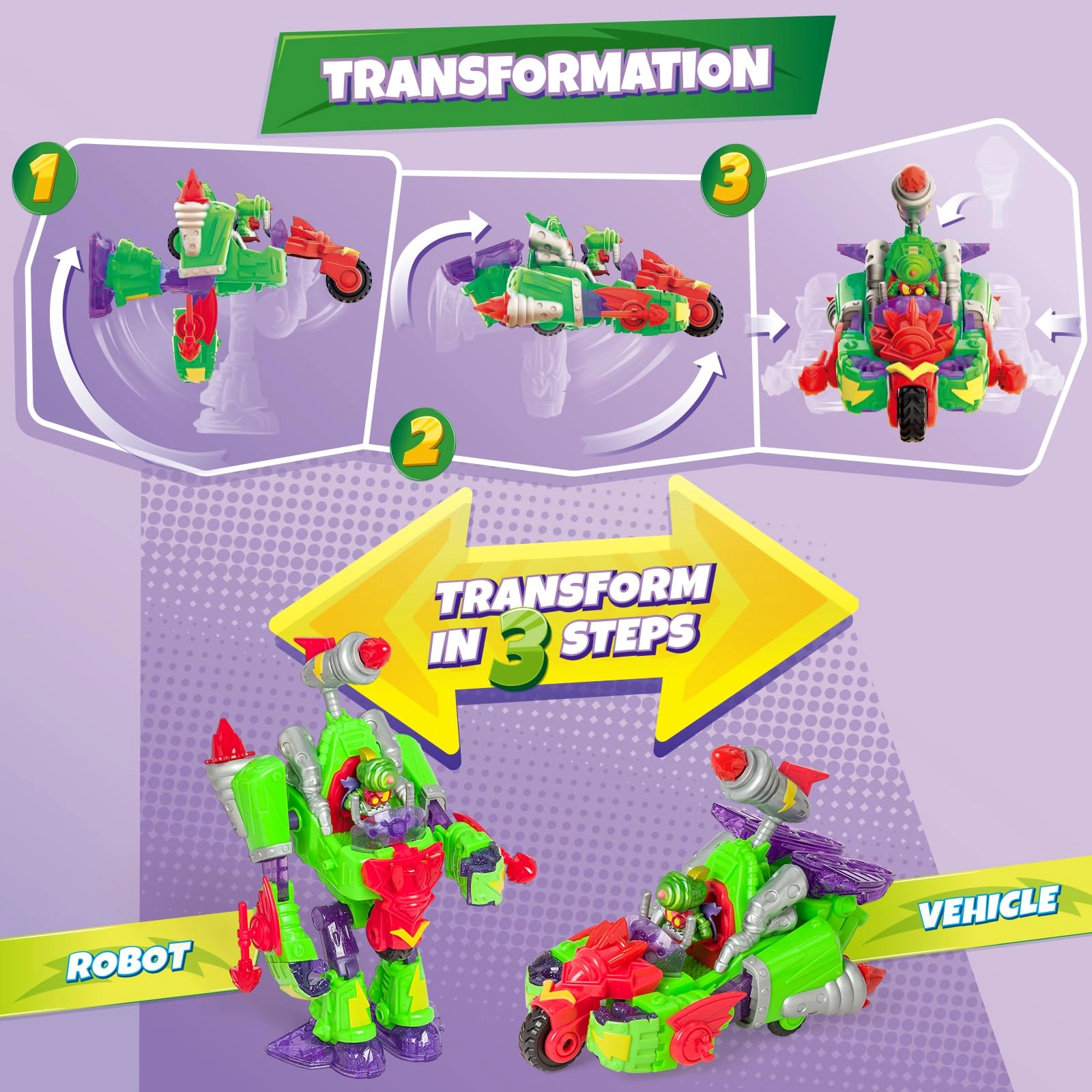 Turbo Warrior Speed - SuperThings Transformable (3 pcs.)