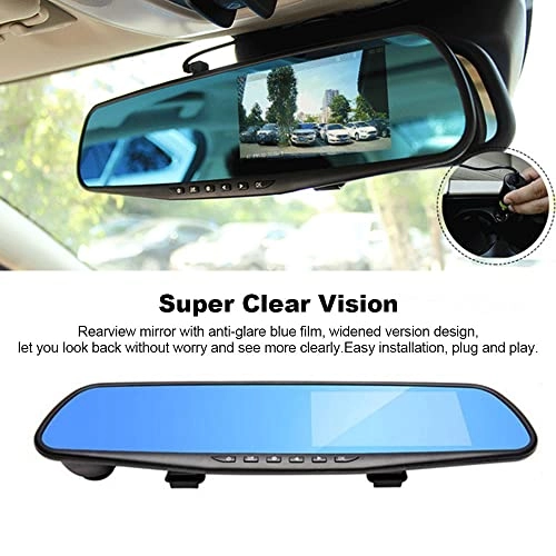 NANZU Driving Recorder, Car DVR Dash Camera 170° Wide Angle Lens Video Recorder Rearview Mirror Dash Cam Front Cam Driving Recorder
