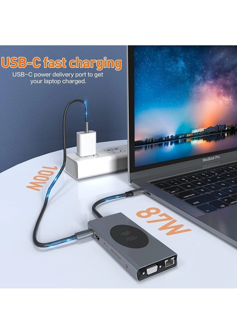 USB C Hub - 10-in-1 4K HDMI Ethernet