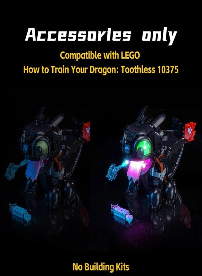 LED Light Kit Compatible with Lego How to Train Your Dragon: Toothless 10375