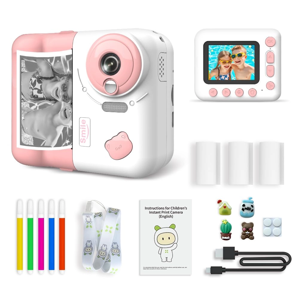 Instant Print Camera - 1080P 2.4 inch 10X